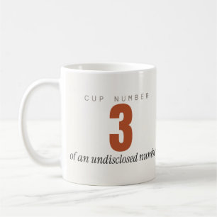 Xícara Número 3 de um Número Não Revelado Caneca