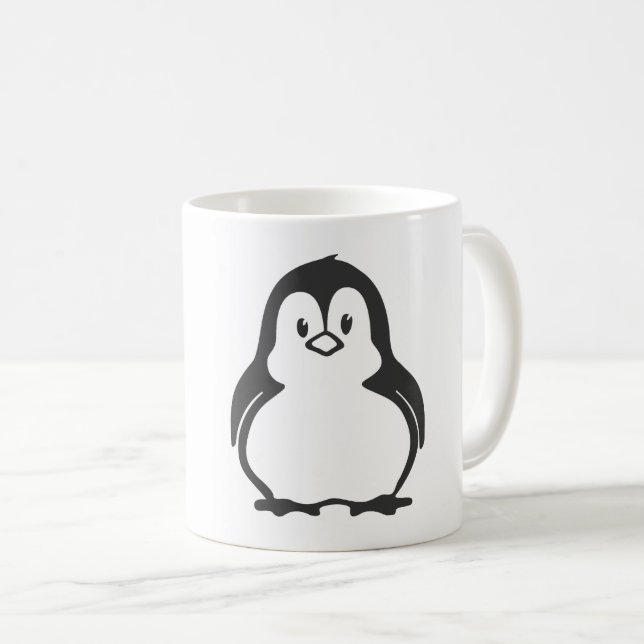 Xícaras de café com pinguim (Frente Esquerda)