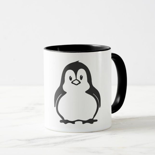 Xícaras de café com pinguim (Frente Esquerda)