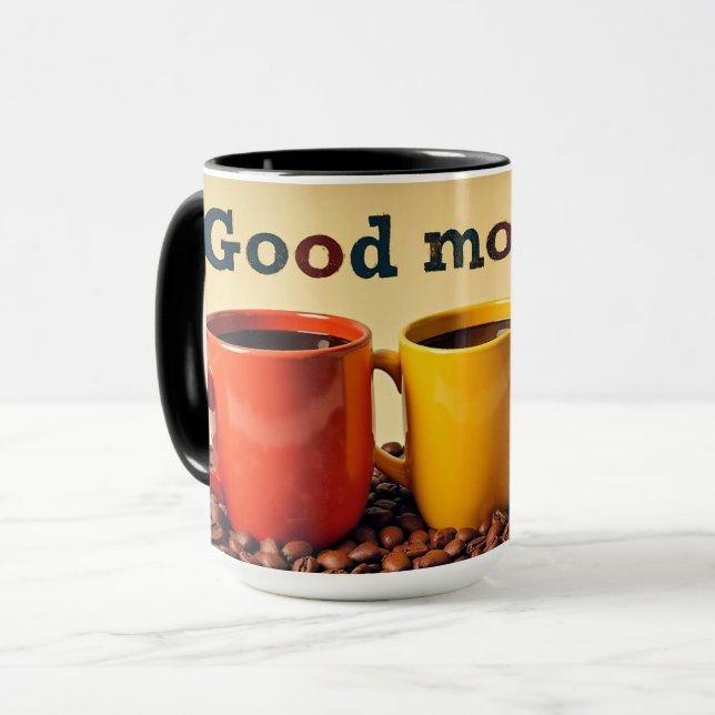Xícaras de café de bom dia, (Frente Esquerda)