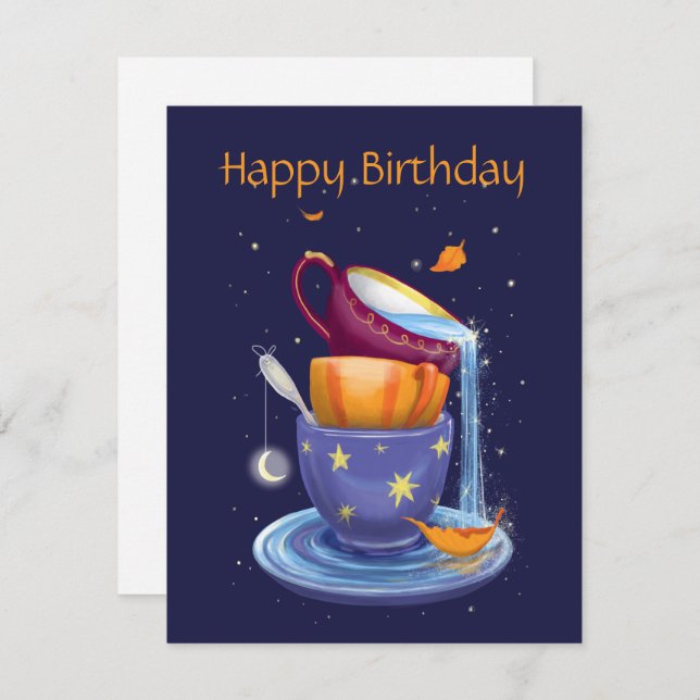 Xícaras de chá caem (Frente/Verso)