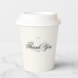 Xícaras de papel branco e preto