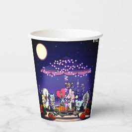 Xícaras de papel com BT21 para o Halloween