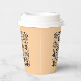 Xícaras descartáveis ou de papel para o Natal