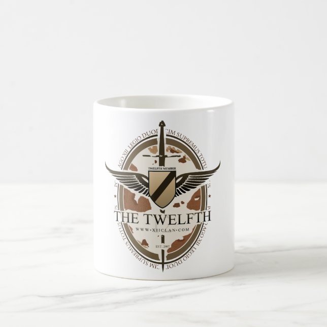 XII caneca de café de Camo do deserto - 11oz (Centro)