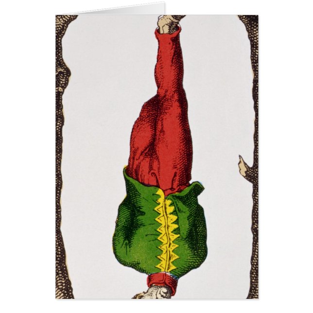 XII o homem pendurado, cartão de tarot (Frente)