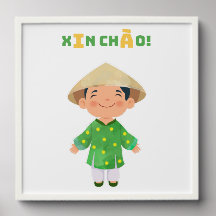 XIN CHÀO! Poster Vietnã - Decoração de Muro