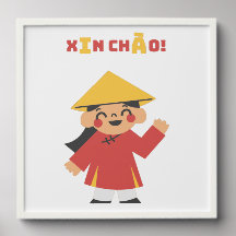 XIN CHÀO! Poster Vietnã - Decoração de Muro