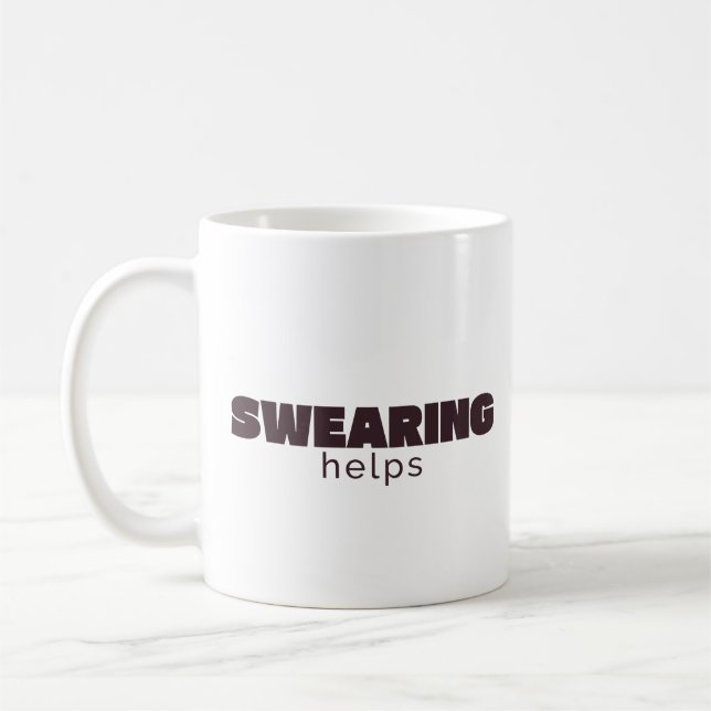 Xingar Ajuda Caneca Clássica – Xícara Sarcástica D (Esquerda)