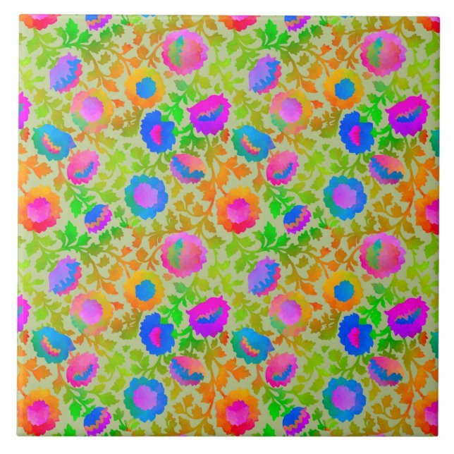 Xintz Exótico Floral Sugestão de Verde (Frente)