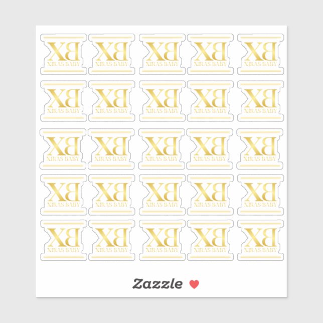 Xiras Baby for baby calçados com etiqueta de vinil (Folha)