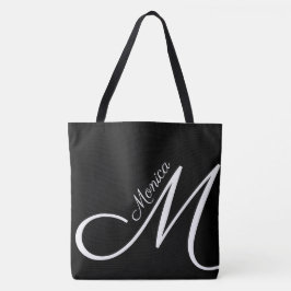 XL BAG - MONOGRAM + NAME - bolsa preto moderno