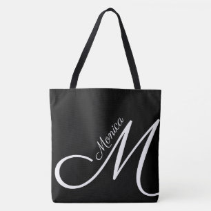 XL BAG - MONOGRAM + NAME - bolsa preto moderno