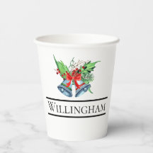 Xmas Bells Red Berries Nome Evergreen Nome Inicial