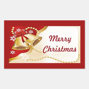 XMas Dourado Bels, miçanga e etiquetas dos flocos