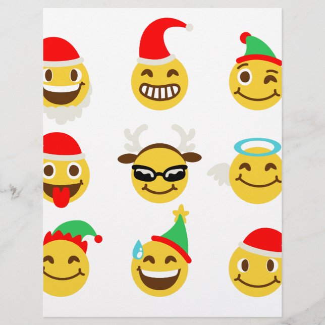 xmas emoji faces felizes (Frente)