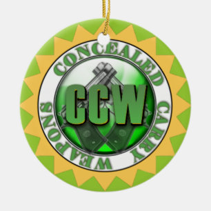XMAS ESCONDIDO CCW DO ORNAMENTO DA ARMA DA ARMA DO