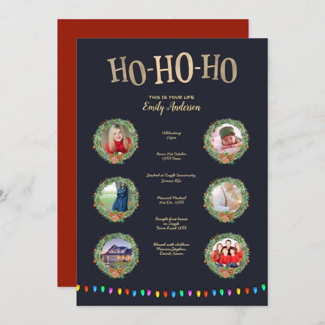 XMAS ESTE É O SEU CARTÃO DE MILESTONES DE FOTOS PA (Frente/Verso)