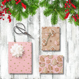 Xmas Gingercake Men House Trees Stars Corações Ros