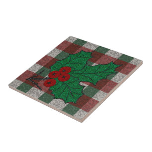 Xmas Gingham de 4,25 pol x 4,25 pol, 1940