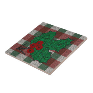 Xmas Gingham de 4,25 pol x 4,25 pol, 1940