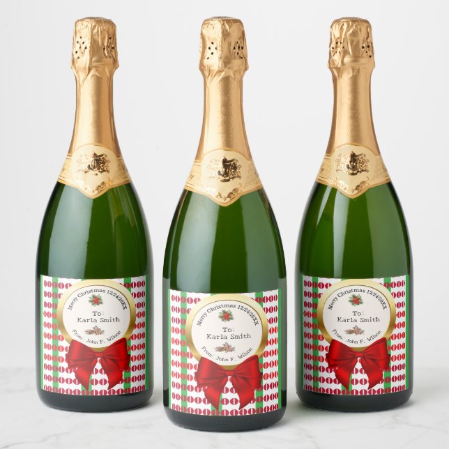 XMAS green & red numbers zero original (Garrafas)