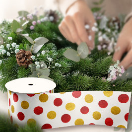 Xmas Modernos das Bolinhas Vermelhas Douradas Bran