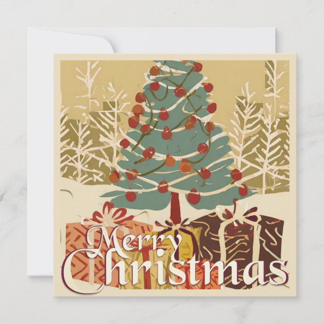 Xmas Motif, com presentes na árvore de Natal (Frente)