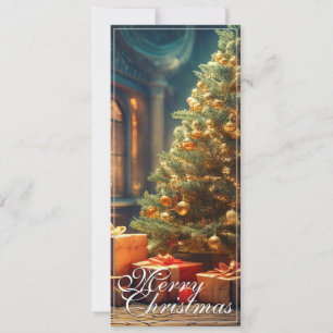 Xmas Motif com presentes na árvore de Natal