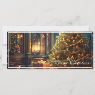 Xmas Motif com presentes na árvore de Natal