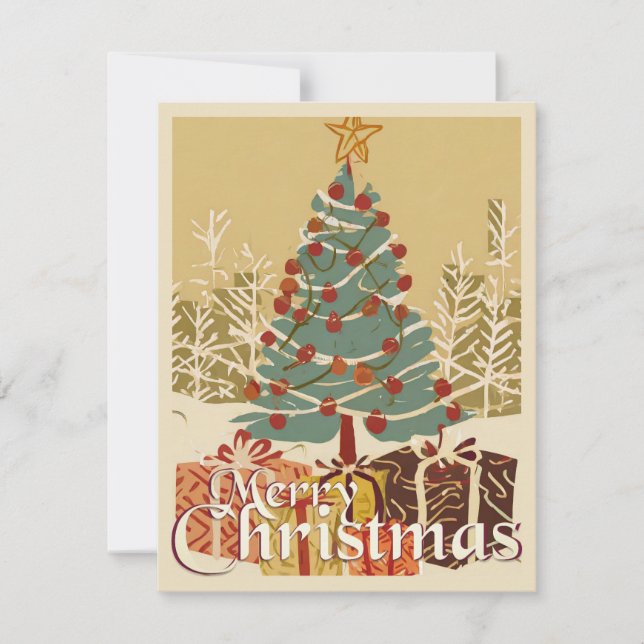 Xmas Motif, com presentes na árvore de Natal (Frente)