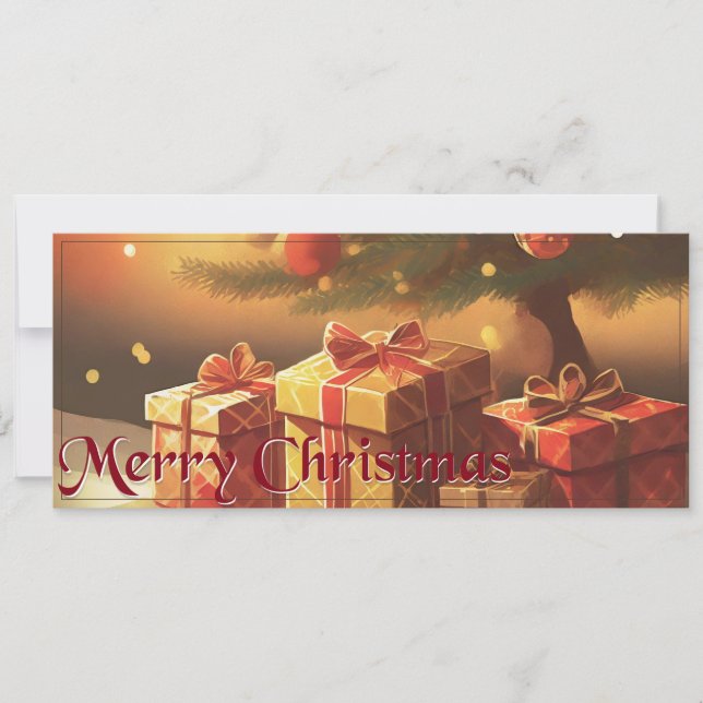 Xmas Motif, com presentes na árvore de Natal (Frente)