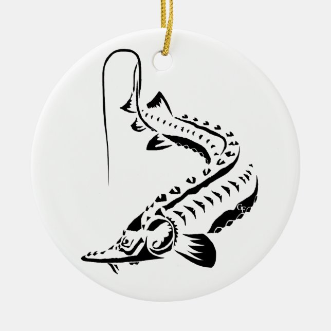 >XMAS ORNAMENTO - STURGEON FISH - AMU DARYA TRIBAL (Frente)