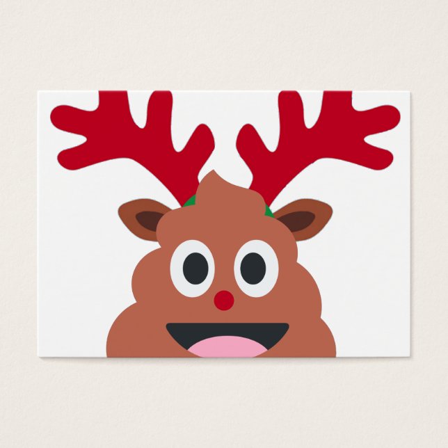 xmas reindeer poo emoji (Frente)