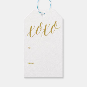 XOXO   Etiqueta de Presente para Caligrafia Modern