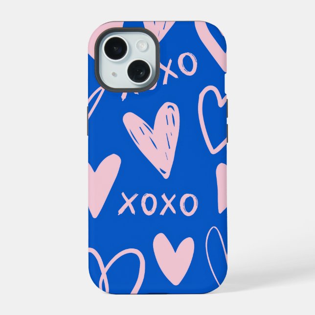 XOXO Hearts iPhone 15 Case (Verso)