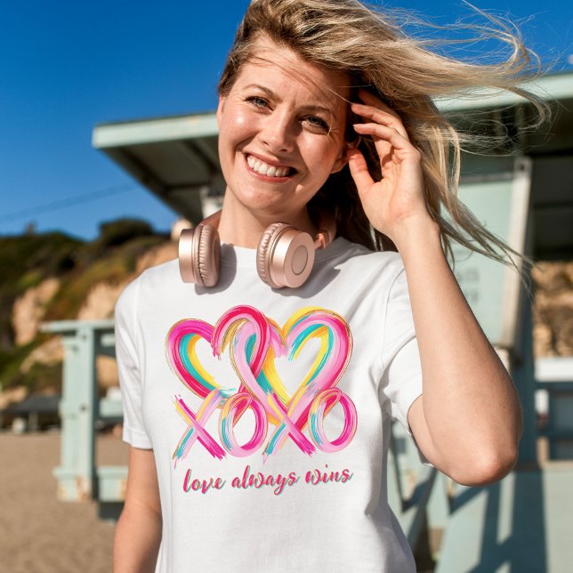 XOXO Hearts Love Always Wins Funny Valentines Day (Criador carregado)