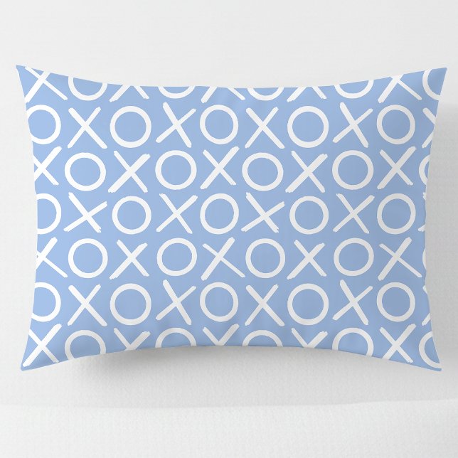 XOXO Hugs & Kisses Blue Cute Modern Pattern (Criador carregado)