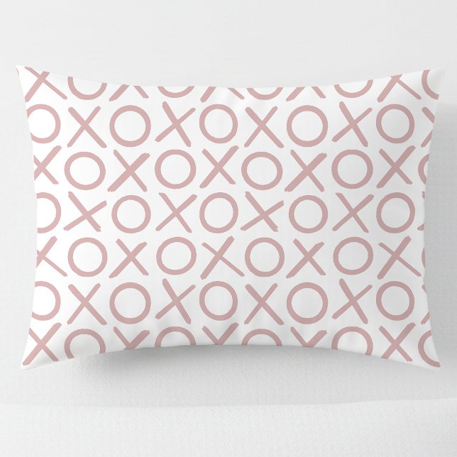 XOXO Hugs & Kisses Dusty Pink White Modern Pattern (Criador carregado)