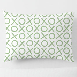 XOXO Hugs & Kisses Green White Modern Pattern