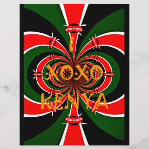 XOXO I Love Kenya Black Red Green Flag