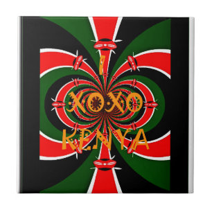 XOXO I Love Kenya Black Red Green Flag