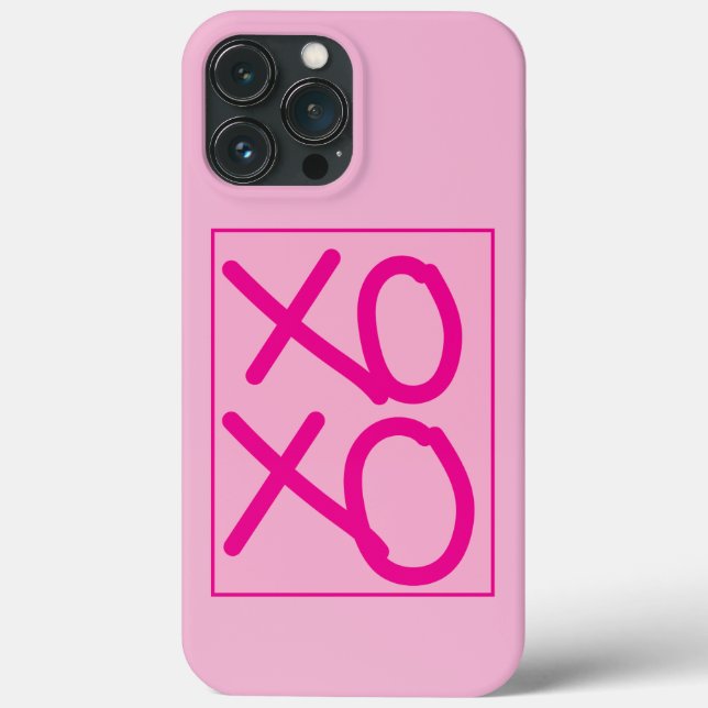 XOXO Iphone Case Pink Cool Y2k Preppy  (Verso)