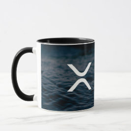 xrp, caneca de café preto da ondinha