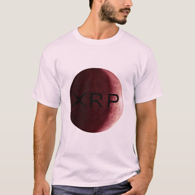 xrp, ondulação, camisa do logotipo lua vermelha (Frente)