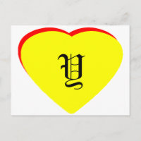 "Y" Casamento Vermelho Amarelo Coração Convite O M