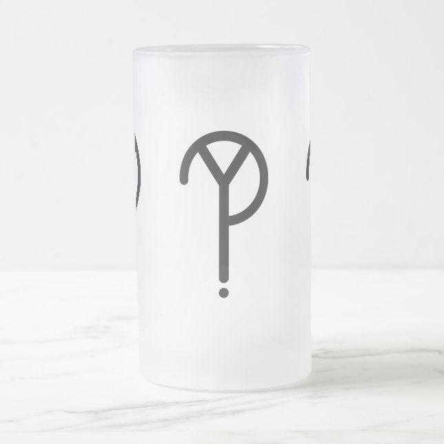 Y preto? Caneca do fosco do símbolo (Centro)