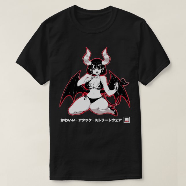 Yandere Succubus Kawaii Japonês Anime Pullover Ho (Frente do Design)