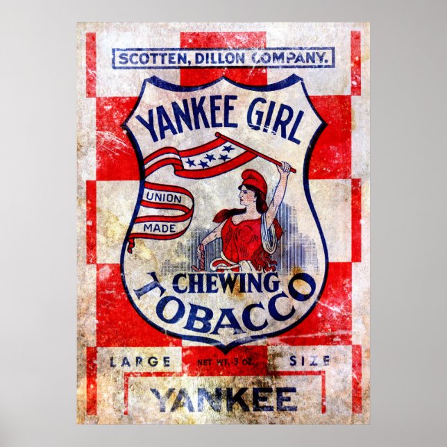 Yankee Girl Chiclete Impressão de Cigarro (Frente)