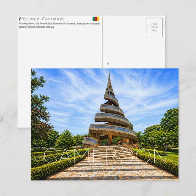 Yaoundé, cartão postal de viagem dos Camarões (Frente/Verso)